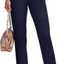 NIMIN Women High Waisted Dress Work Ankle Pants 26"/28"/30" Inseam Office Business Casual Trousers with Pockets 2025 (L)