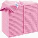 HOMEXCEL Pink Microfiber Cleaning Cloth, 50 Pack Cleaning Towels for Kitchen, Lint Free, Scratch-Free, Highly Absorbent, and Reusable Cleaning Rags for House, Window and Glass, Cars, 11.5 X11.5 inch