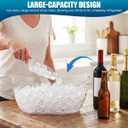 OBTANIM Clear Acrylic Ice Buckets Large Champagne Drink Cooler Storage Ice Tub with Scoops for Beer Cocktails Wine Beverage Home Parties Bar Cooling Supplies