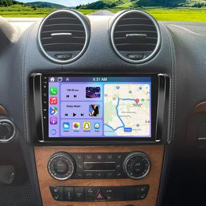 Car Stereo for Mercedes Benz ML GL ML350 GL320 X164 2005-2011 w/Wireless Carplay Android Auto, 9 Inch Android 13 Double Din Car Audio Receiver GPS Navigation Bluetooth WiFi SWC BT Backup Camera, 2+32G