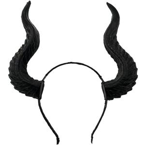 mdgfge Black Devil Horns Headband Gothic Large Dark Dragon Demon Headwear Antler Hair Hoop for Women Men Halloween Cosplay Masquerade Party Headdress Supplies