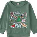 CM C&M WODRO Toddler Kid Christmas Sweatshirt Boy Girl Tis The Season Shirt Cute Xmas Graphic Pullover Top Holiday Outfit Size 80