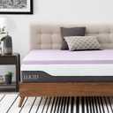 Lucid 2 Inch Mattress Topper Full  Memory Foam Mattress Topper Full  5 Zone Lavender Infusion  CertiPur Certified Foam