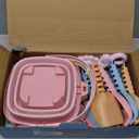 Dreamon Beach Toys Set for Kids 3-10, Collapsible Sand Buckets with Beach Molds and Mesh Bag, 3 Pack Shovels Set Sand Toys for Beach, Sandbox Travel Toys for Toddlers Kids (Pink/Orange/Blue)