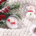 Sratte 24 Pcs Christmas Fillable Ornaments Ball Clear Plastic Ornaments DIY Craft Ball for Christmas Wedding Xmas Holiday Party Tree Decor Home(Clear,2.36 Inch)