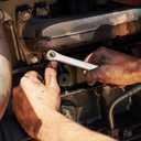 HARFINGTON 2pcs Double End Box Wrench 14 x 15 mm Metric 12 Point 0 Degree Offset Extra Long Double End Box Ratcheting Wrench CR-V Polished Long Spanner Tools for Repairs