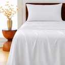 GOKOTTA 3 Pcs Twin XL Sheets Set, 10"-15" Deep Pocket, Non-Slip Elastic Corner Straps, Double Brushed Microfiber - Ultra Soft, Hotel Luxury, Breathable, Wrinkle Free, Hypoallergenic - White (01- Cream White)