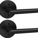 Haidms 2 Pieces Black Dummy Door Handles, No-Turning Dummy Door Levers, Inactive Half Door Handle, Decorative Black Door Handle for Closet