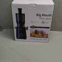 Juicer Machines Easy to Clean, with Wide Mouth & Large Feed Chute, Cold Press Juicer For Whole Fruits & Vegetables, Slow Masticating Self Feeding for Juice Extractor Machine, High Juice Yield (Medium, Premium Black)