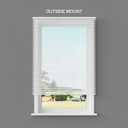 Room Darkening Cordless Mini Blind - 23" W x 64" L - White, Over 1,400 Custom Sizes Starting at 9.97, Durable 1" Vinyl Slats, Smooth Lift Operation, Horizontal Window Shades by Lumino
