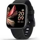 FITVII Health & Fitness Tracker 2024 (Answer/Make Calls), Smart Watch with 24/7 Heart Rate and Blood Pressure, Sleep Tracking, Blood Oxygen Monitor, 120+ Sport Modes Activity Tracker (1.85, Black)