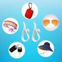 2 x Hooks Accessories for Bogg Bags, Insert Charm Cup Holder Connector Key Holder Hat Hanger, 2pcs White