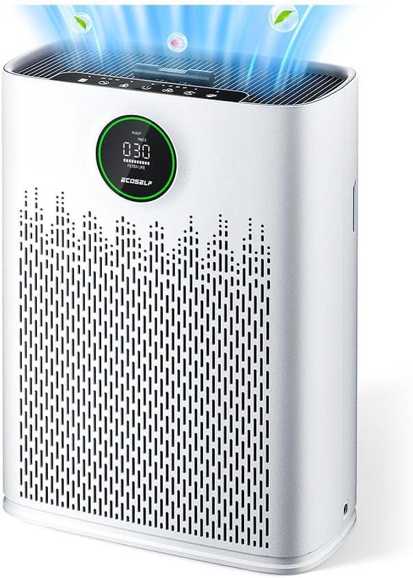 Air Purifiers for Home Large Room, Cover Up to 2400 Ft with True HEPA Filter, Smart Mode, PM2.5 Air Quality Display, 22dB Sleep Mode, Aromatherapy with 2X-Purification & 360Air Outlet, HAP603