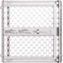 MYPET North States Universal Pet Gate: 26 - 42 Wide Dog Gate. Use as Pressure Mounted Gate or Swinging Door with Included Hardware. Dog Gates for Doorways, 26" Tall, Gray