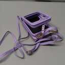 Cavor for Samsung Galaxy Z Flip 5 Case Wallet with Wrist Crossbody Strap Lanyard Card Holder Stand Shoulder Slot,Z Flip 5 Phone Case Cute,Anti-Drop,Leather Zipper Pocket Shockproof Case-Purple