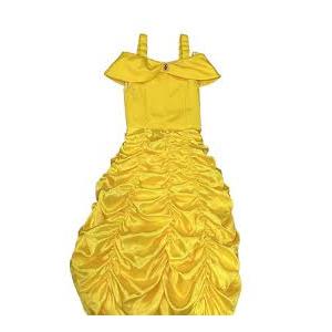 Girls Princess Belle Costume Yellow Off Shoulder Dress100