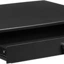 MECCANIXITY 1U Rack Mount Drawer for 19 Inch AV/Network/DJ Equipment Racks or Cabinets with Lock and Key (17.3" x 12.2" x 1.8")