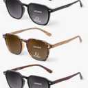 LADEESSE Reading Sunglasses for Women, Stylish Reading Glasses, Lightweight Square Readers for Men & Women -1.25