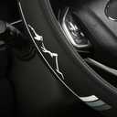 Leather Steering Wheel Cover 15.5-16inch Compatible with Toyota 4Runner Tacoma Tundra Highlander (Leather-Gray0)