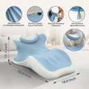 27° Angled Wedge Pillow, Support for Neck Back Waist(Sky Blue & White), Large Size
