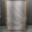 HOURIA Blue White Abstract Neutral Framed Canvas Wall Art Set,Minimalist Boho Waves Lines Wall Decor,Modern Geometric Shapes Print,Mid Century Grunge Artwork for Living Room,Bedroom,Office- 24"x36"x3