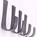 The Metal Magician Set of 4 Coat Hooks Wall Mounted Wrought Iron Hanger Farmhouse Rustic Key Holder Towel, Handbags, Hat Hanging Perfect for Bathroom, Kitchen, Living Room (Black)