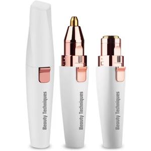 Finishing Touch Flawless Women's Painless Hair Remover, Rechargeable,White/Gold Eyebrow & Facial Trimmer: 2 in1 Rechargeable