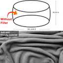 RAINBEAN Bean Bag Chair Cover, Big Round Soft Fluffy PV Velvet Sofa Bed Cover, Living Room Furniture, Lazy Sofa Bed, 6ft Black