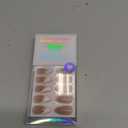 BTArtbox Press On Nails Almond - Medium Cat Eye French Tip Nails with Glue for Daily Nail Art, Fake Nail Extensions In 15 Sizes - 30 Nail Kit, Liquid Radiance