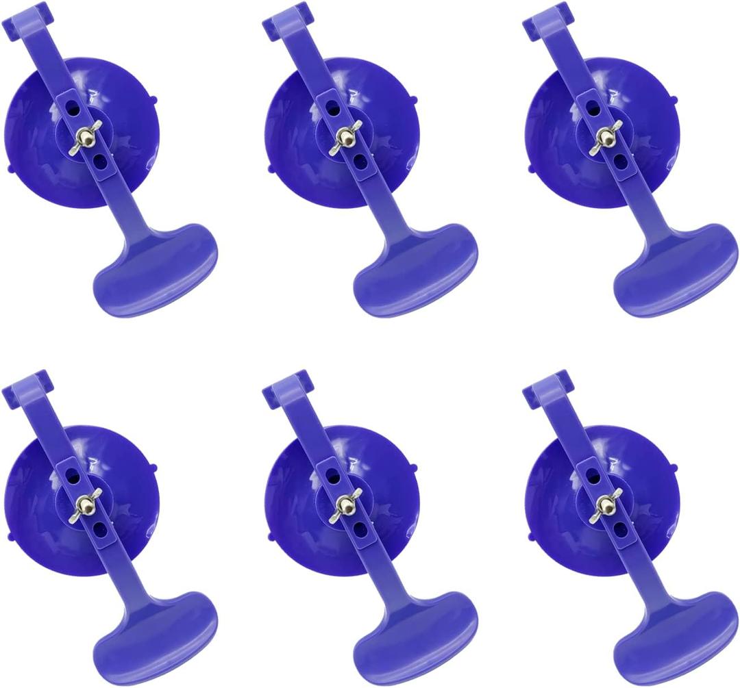6PCS Suction Clamp Set for Car Body Repair, Blue Suction Cup Class Clamps Kit for Convertible Glass Windshield Top Repair Gluing