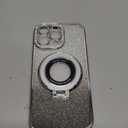 SMARTFOX Magnetic Kickstand Case for iPhone 14 Pro Max with Glitter Lens Protector, Compatible with Magsafe, Luxury Bling Diamond Cover Glitter Phone Case Women (Silver, for iPhone 14 Pro Max 6.7")