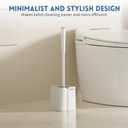 Toilet Brush and Holder Set, 2 Pack Toilet Scrubber, Compact Size for Storage and Organization, Bathroom Accessorie, Easy to Assemble, Classic PP Bristle, Wall Mountable. - White