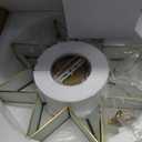 LIGHTLAND 19.7 Inch Flush Mount Star Ceiling Light, 4 Lights Brass Ceiling Lamp with Glass Lampshade, Art Deco Close to Ceiling Light Fixtures for Bedroom Living Room Entryway Hallway, Gold