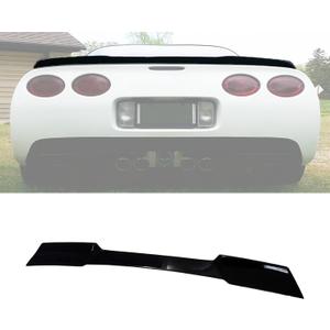Rear Trunk Lid Spoiler Compatible with Chevy Corvette C5 1997 1998 1999 2000 2001 2002 2003 2004, ZR1 Extended Style Rear Wing (Glossy Black)