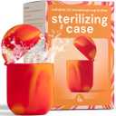Comfycase - Menstrual Disc/Cup Wash Case - Orange & Red - Sterilizer, Wash, and Carrying Case for Reusable Discs & Cups