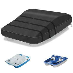 Paddle Boat Cover, Durable Outdoor Pond Boat Chair Cover,600D Heavy Duty Waterproof/UV Protective Covers for Prowler Bass Boat, All-Weather, Black