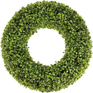 SEVENLOVE Boxwood Wreath  20inch Outdoor/Indoor All Seasons Decor