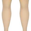 Amazon Basic Care Medical Compression Stockings, 20-30 mmHg Support, Women & Men Thigh Length Hose, Open Toe, Beige, Medium (Previously NuVein)
