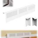 3FT Baseboard Heater Cover, Adjustable Size with Endcap for Radiator, White