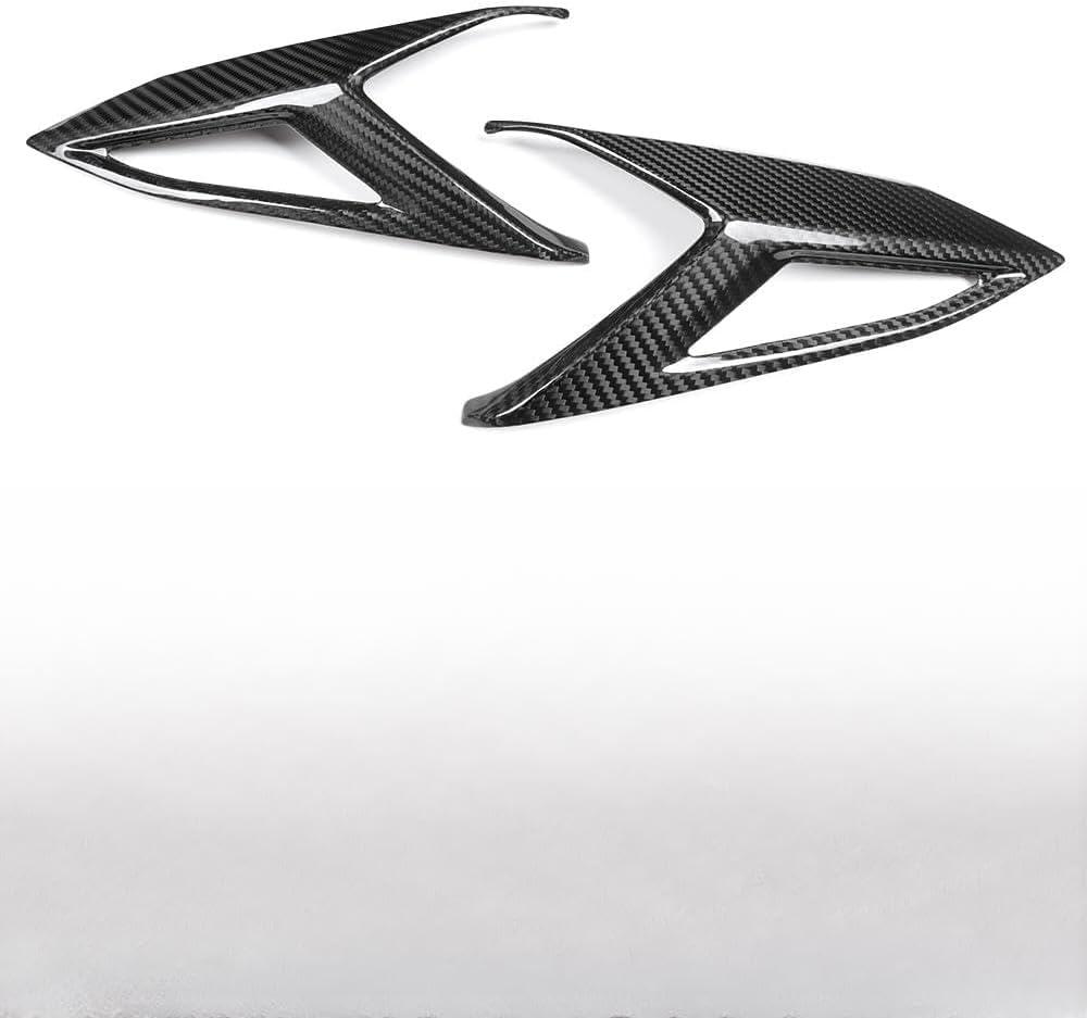 Tail Light Lamp Cover Guard Trim for Corvette C8 Z51 Z06 ZR1 HTC Coupe Stingray 2020 2021 2022 2023 2024 2025,Genuine Carbon Fiber Tailight Brake Signal Frame Bezel