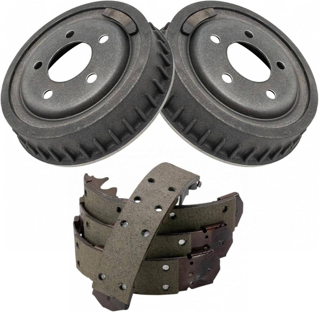 TRQ Rear Brake Shoe & Drum Kit Compatible with 1998-2009 Ford Ranger Mazda B4000