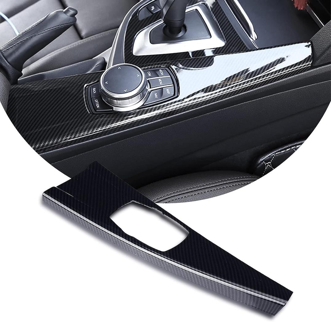 Multimedia Panel Cover for BMW 3 4 Series, Carbon Fiber Interior Trim Multimedia Panel Cover for F30 F34 F33 F36