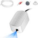 Quiet Aquarium Air Pump 3W/4.5W/5W/9W Fish Tank Oxygen Aerator Pump with Air Stone Airline Tubing Check Valve Aquarium Bubbler for 3-20 Gallon Fish Tanks, White