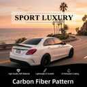 time secret Duckbill Rear Spoiler for Mercedes Benz W205 C-Class C63 C160 C180 C200 C250 C300 C400 C450 2015-2021, Trunk Tail Deck Lid Splitter Wing Lip (Carbon Fiber Pattern)