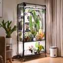 Bstrip Indoor Greenhouse Cabinet with Pegboard, Indoor Greenhouse with 4 Pack 96W Full Spectrum Grow Light for Indoor Plant, Foliage Plants, 29.5"x13.8"x59"