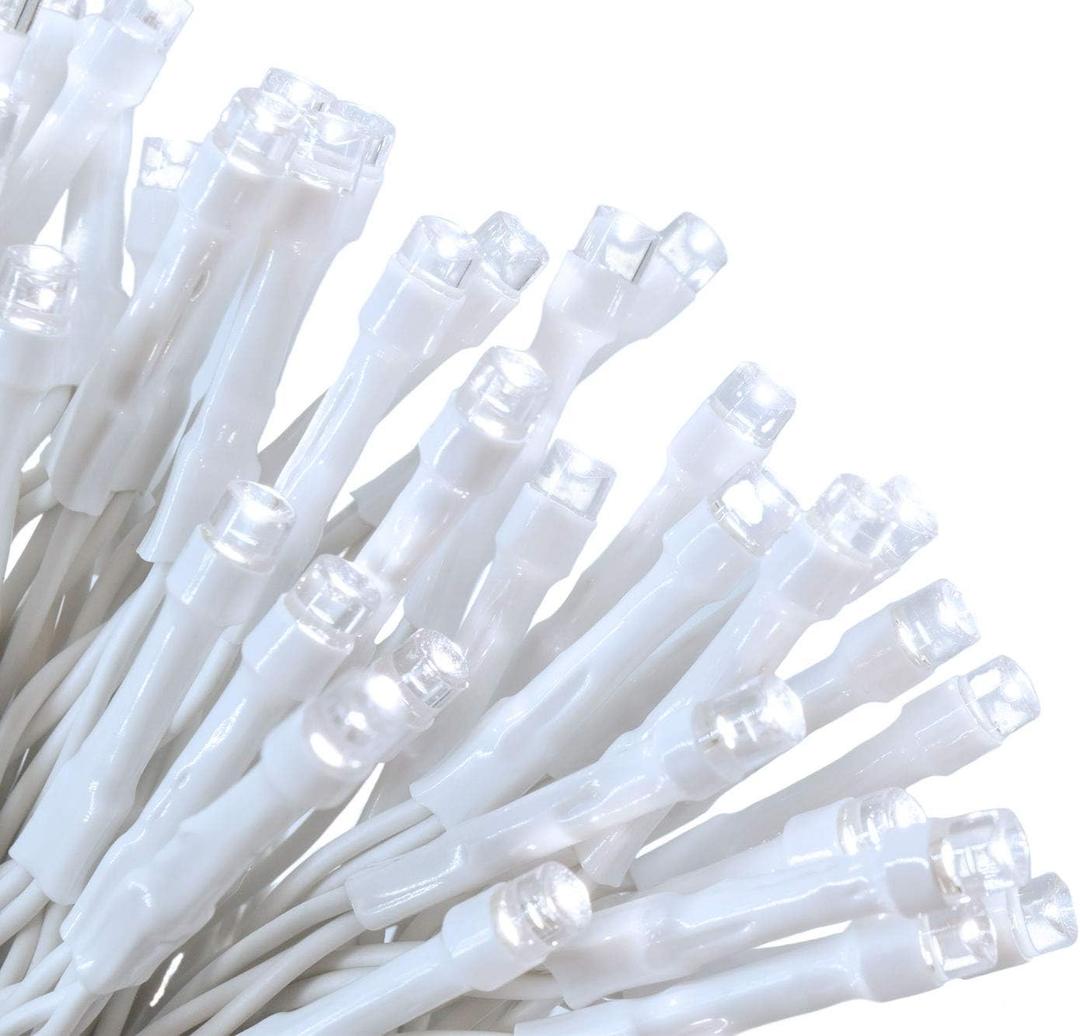ProductWorks 16611 Brilliant String LEDs, 32', 150 Micro Cool White Lights/ White Cord