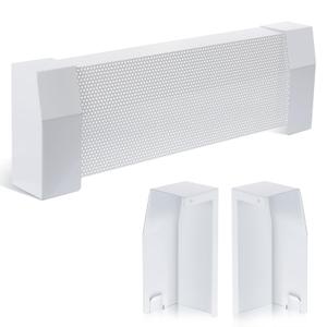 Upgraded Baseboard Heater Cover, Premium Series Compatible, 24-Gauge Galvanized Steel Slip-On with Left/Right Endcaps, Thickened Bending Design for Old Cover Replacement (White, 2 FT)