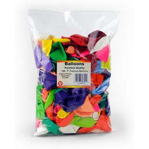 Hygloss Products Party Latex Balloons - Decorations for Birthdays, Parties, Special Events, Holidays and More - Assorted Colors, 7 - Jumbo Pack of 144