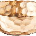 Elegance Odessa Gold Glass Bowl, 9.5-Inch