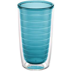 Tervis Clear & Colorful Tabletop Made in USA Double Walled Insulated Tumbler Travel Cup Keeps Drinks Cold & Hot, 16oz - 2pk, Blue Moon